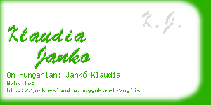 klaudia janko business card